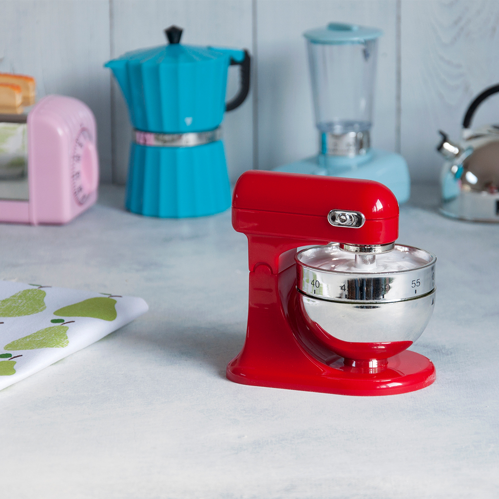 Red Food Mixer Kitchen Timer Rex London